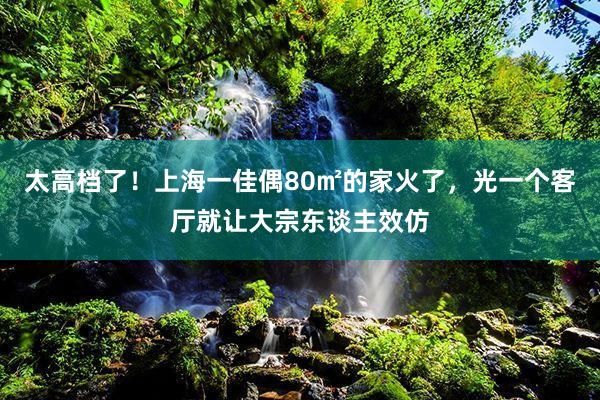 太高档了！上海一佳偶80㎡的家火了，光一个客厅就让大宗东谈主效仿